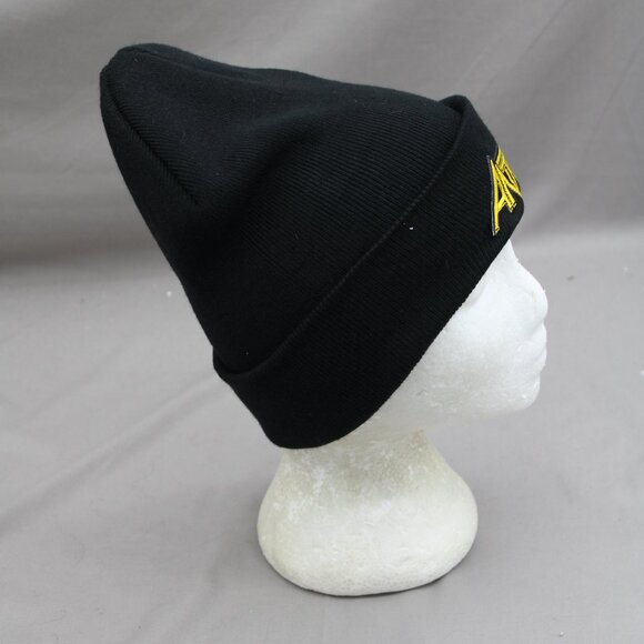 Band Toque/ Beanie - Anthrax Yellow Word Logo - Adult Stretch Fit - Picture 6 of 7